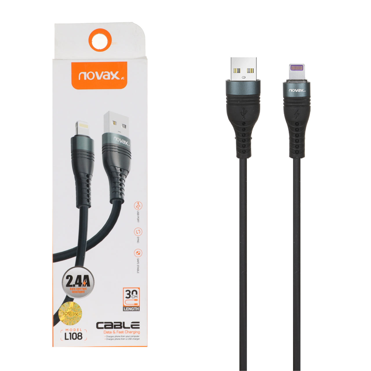 کابل شارژ نواکس مدل NOVAX L108 IPHONE