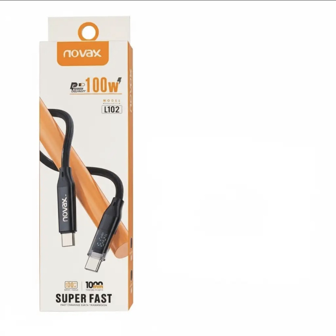 کابل شارژ فست نواکس Novax مدل L102 تایپ سی به تایپ سی توضیحات کوتاه نوع کابل همراه: USB Type-C گارانتی: 6ماهه مدل: Novax مدل L102 امکان شارژ: تبلت و موبایل با شدت&zwnj;جریان ۲.۰ آمپر و بالاتر