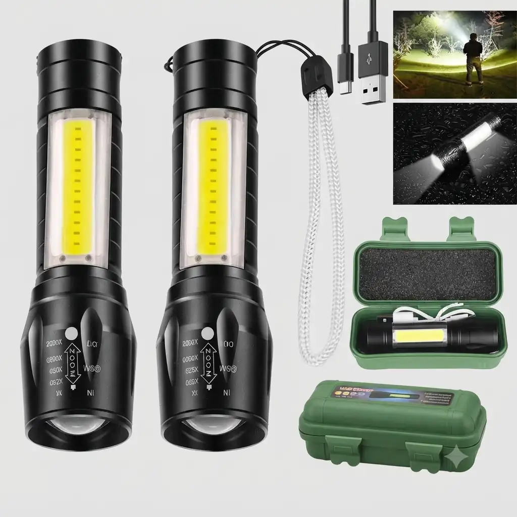 چراغقوه شارژی LED مدل USB-Z1