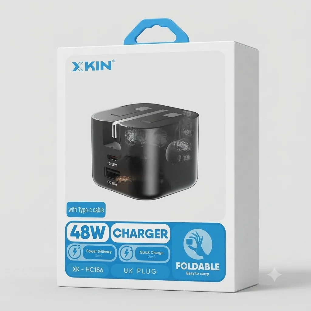 شارژر دیواری فست شارژ XKIN مدل XK-HC186 48W