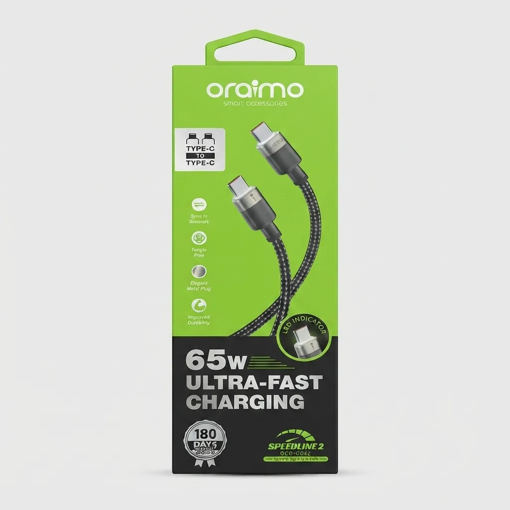 کابل شارژ دو سر Type-C اورایمو مدل Oraimo OCD-CC82