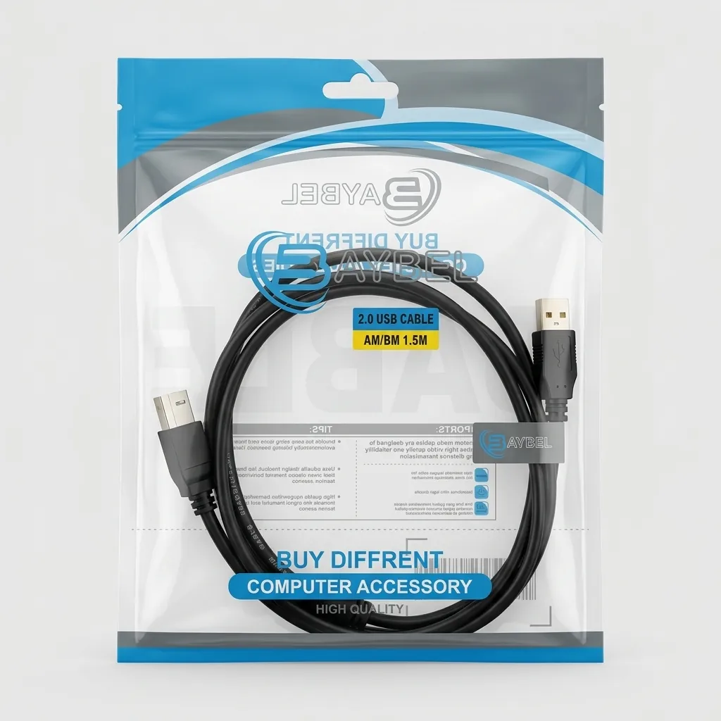 کابل USB 2.0 AM/BM مدل BAYBEL طول ۱.۵ متر