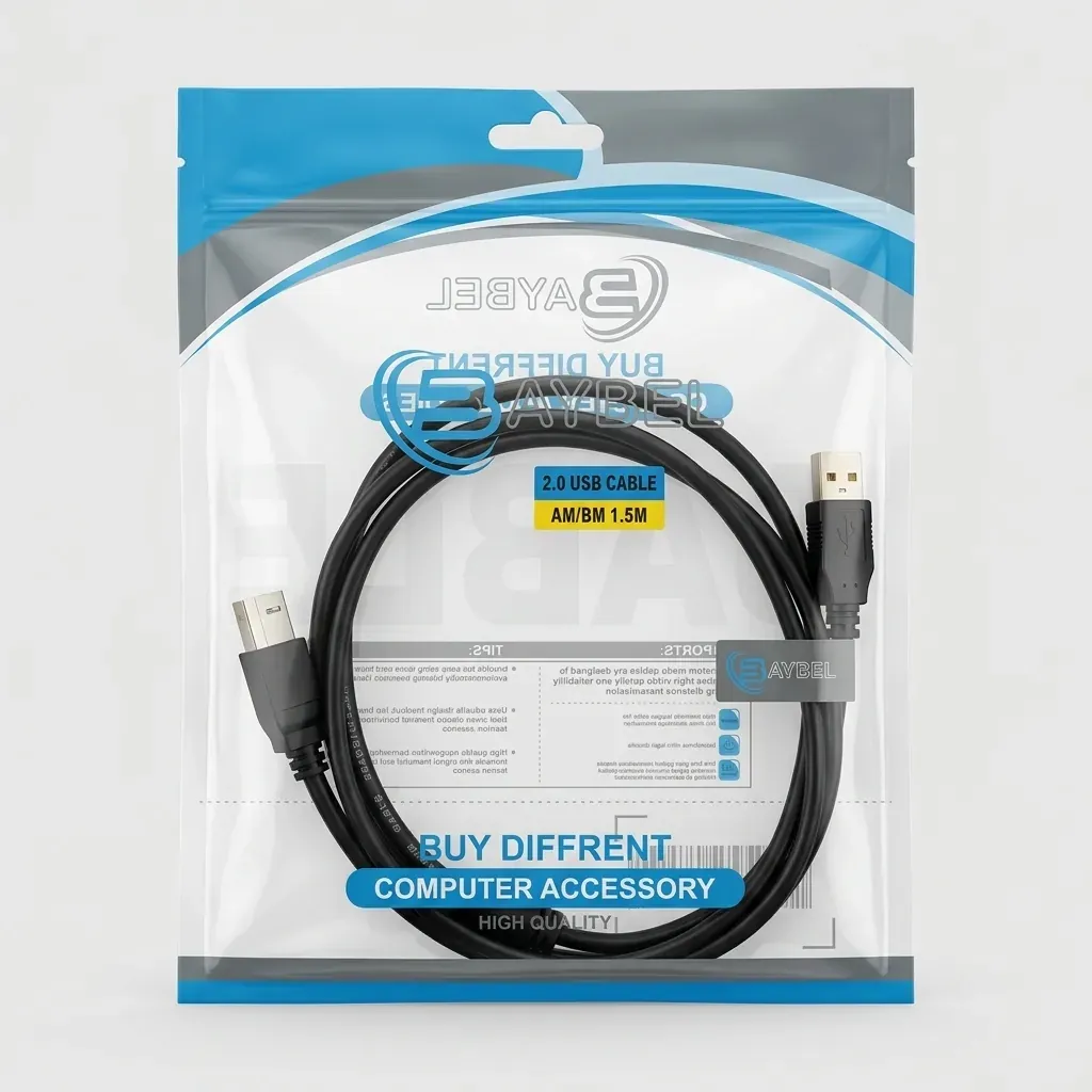 کابل USB 2.0 AM/BM مدل BAYBEL طول ۱.۵ متر
