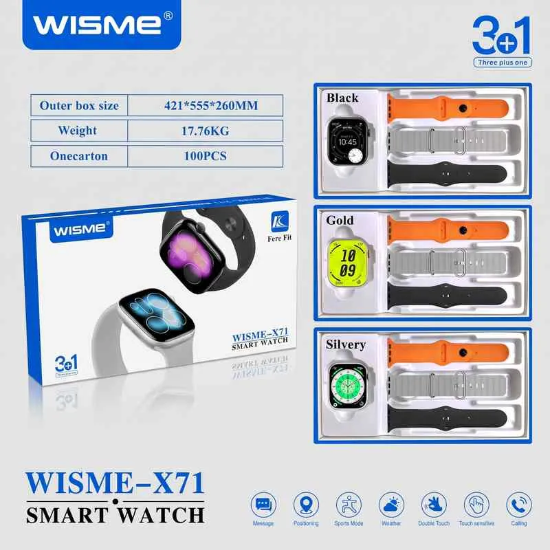 ساعت هوشمند ویسمی WISME-X71 به همراه ۴ بند