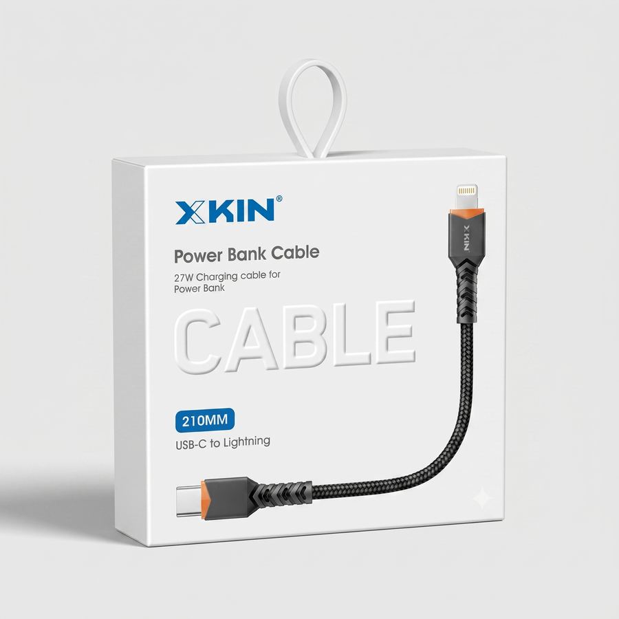 کابل تبدیل Type-C به لایتنینگ ۲۱ سانتی‌متری ۲۷ وات اکس‌کین مدل XK-X161