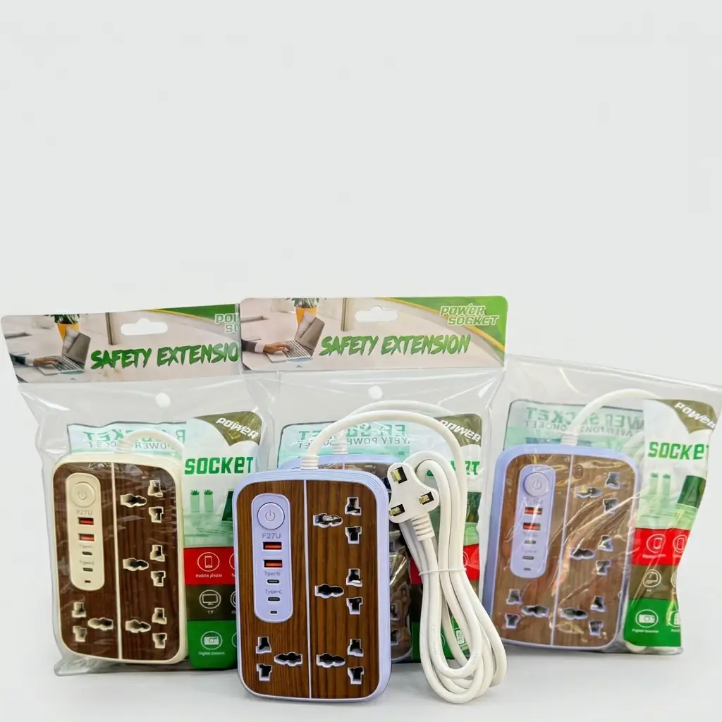 چندراهی و محافظ برق چندمنظوره (سیم سیار) مدل Safety Extension F27U